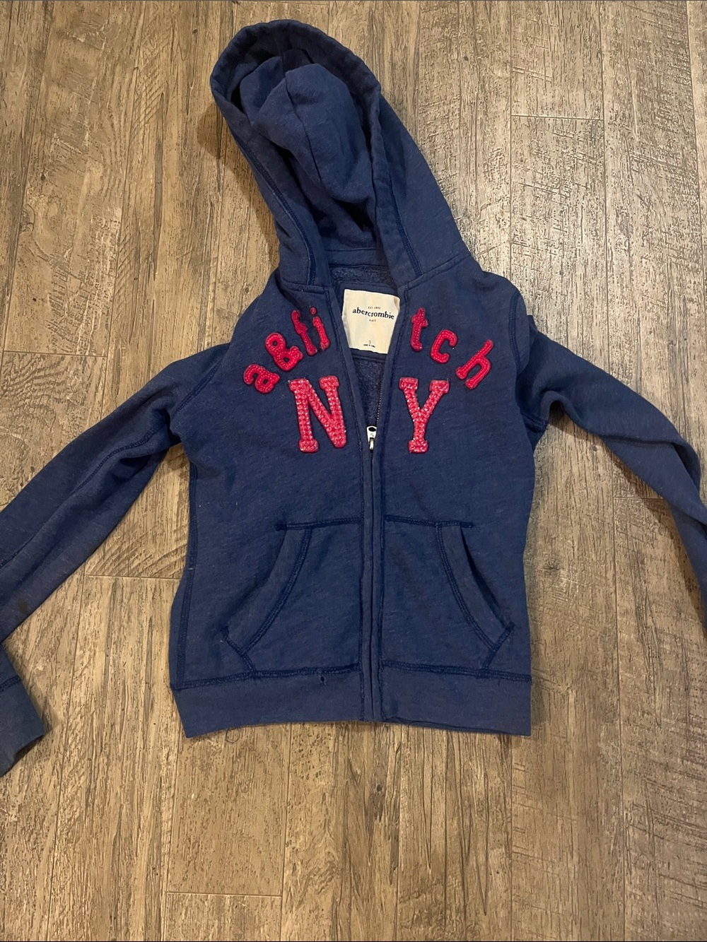 Abercrombie & Fitch Kids Navy Zip Hoodie jacket, kids